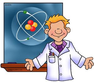 Scientist with Atom 